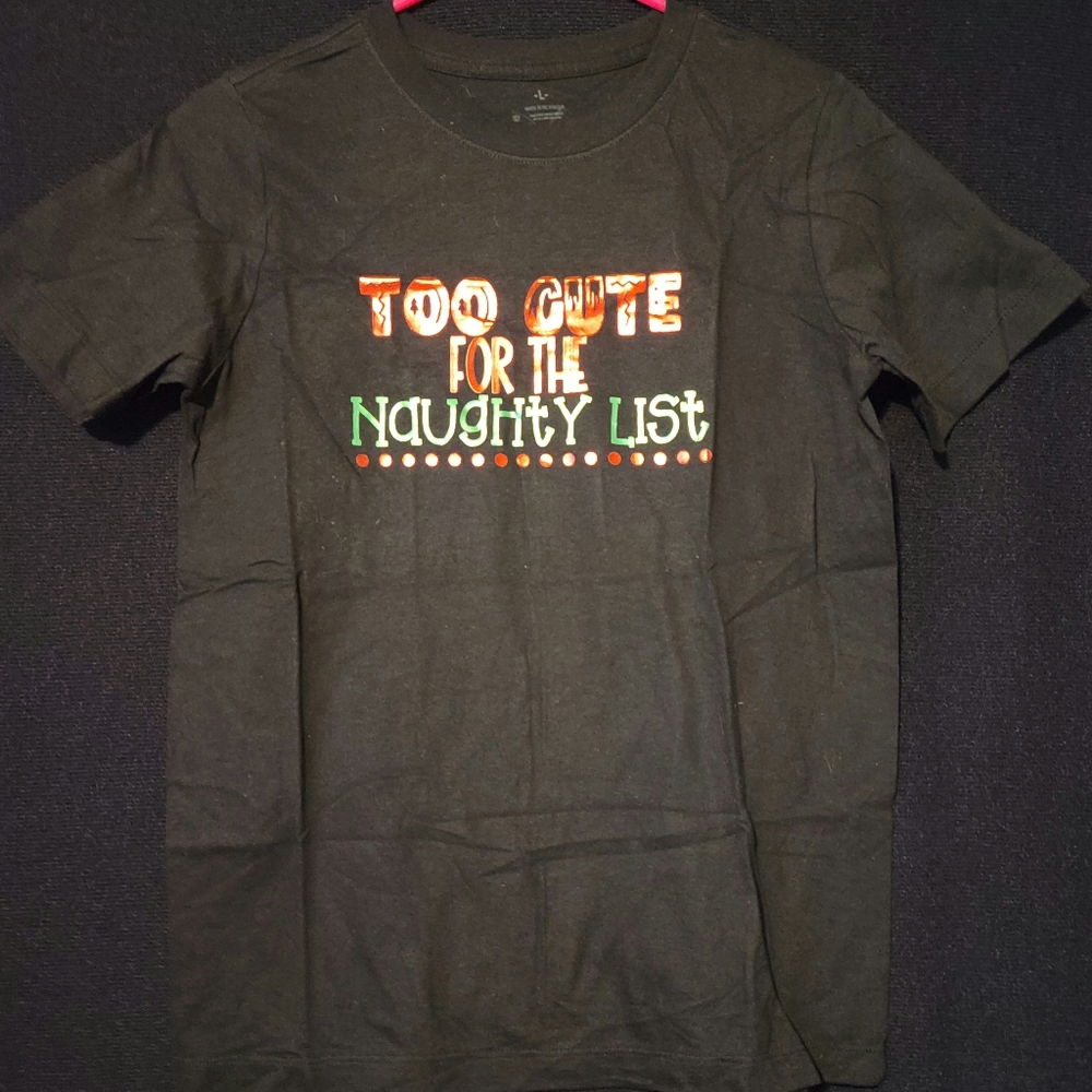 "Too Cute For The Naughty List" Youth Shirt